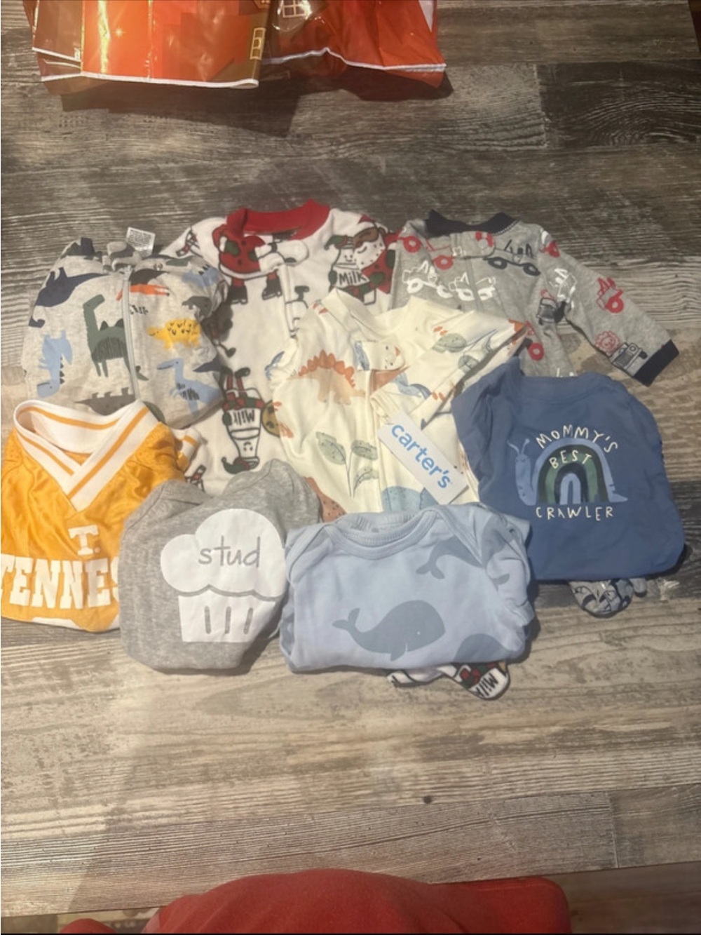 Carter's Baby 8 Pack Sleepwear Set - Blue, Gray, White, Yellow, Orange